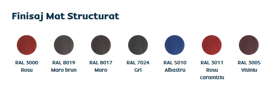 Lambriu metalic Caretta - Finisaj Mat Structurat